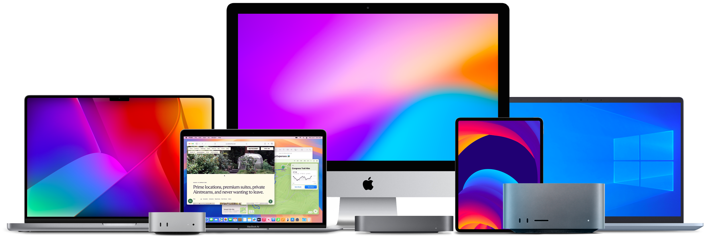 Group photo of Thunderbolt computers and iPad Pro