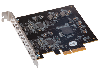 Allegro USB-C 4-Port PCIe Card with ports shown.