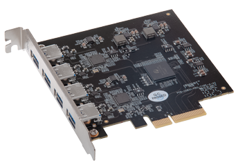 Allegro Pro Type A USB 3.2 PCIe Card with ports shown.