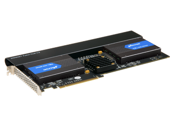 Fusion Dual U.2 SSD PCIe Card shown with installed SSDs (sold separately).