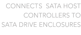 Connects SATA Host Controllers to SATA Drive Enclosures