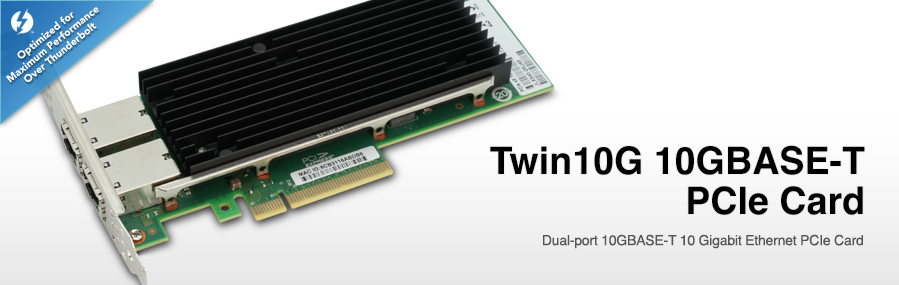 Twin10G 10GBASE-T PCIe Card: Dual-port 10GBASE-T Gigabit Ethernet PCIe Card