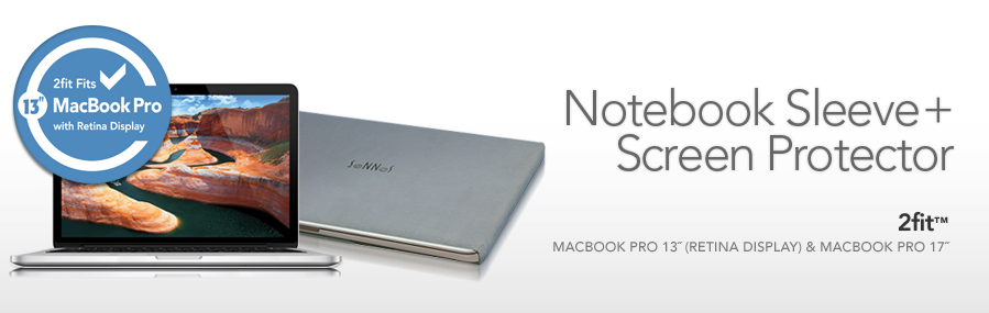 2fit Notebook Sleeve + Screen Protector