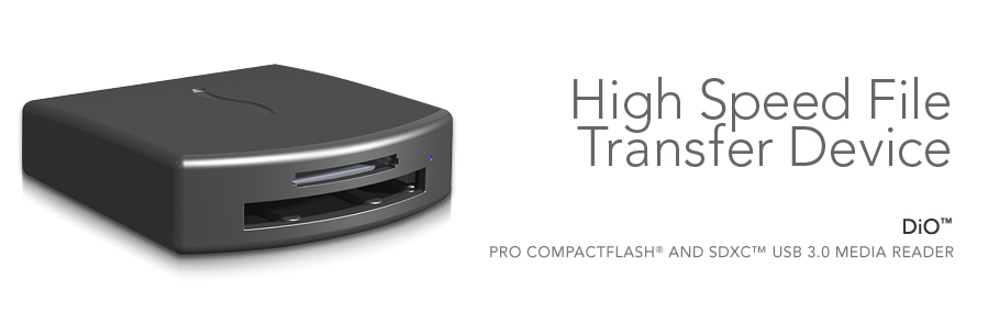 DiO Pro CompactFlash and SDXC USB 3.0 Media Reader