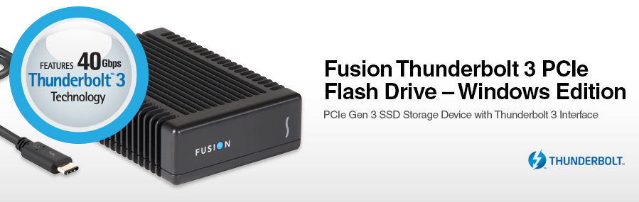 Fusion Thunderbolt 3 PCIe Flash Drive – Windows Edition