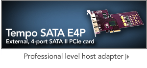 Tempo SATA E4P - External, 4-port SATA II PCIe card