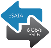 eSATA & SSDs Arrows Icon