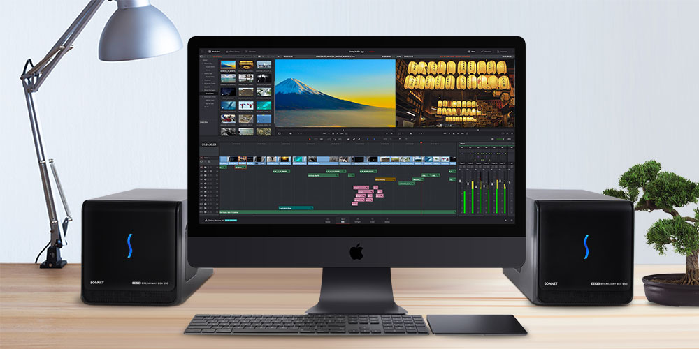 Two eGFX Breakaway Box 650 Systems with iMac Pro