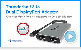 Thunderbolt 3 to Dual DisplayPort Adapter overview video