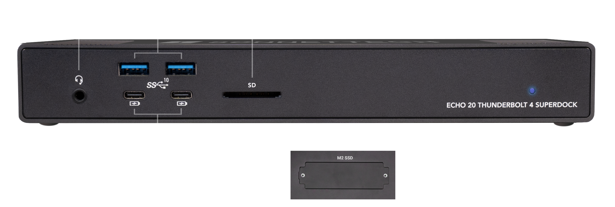 Echo 20 Thunderbolt 4 SuperDock Front Panel