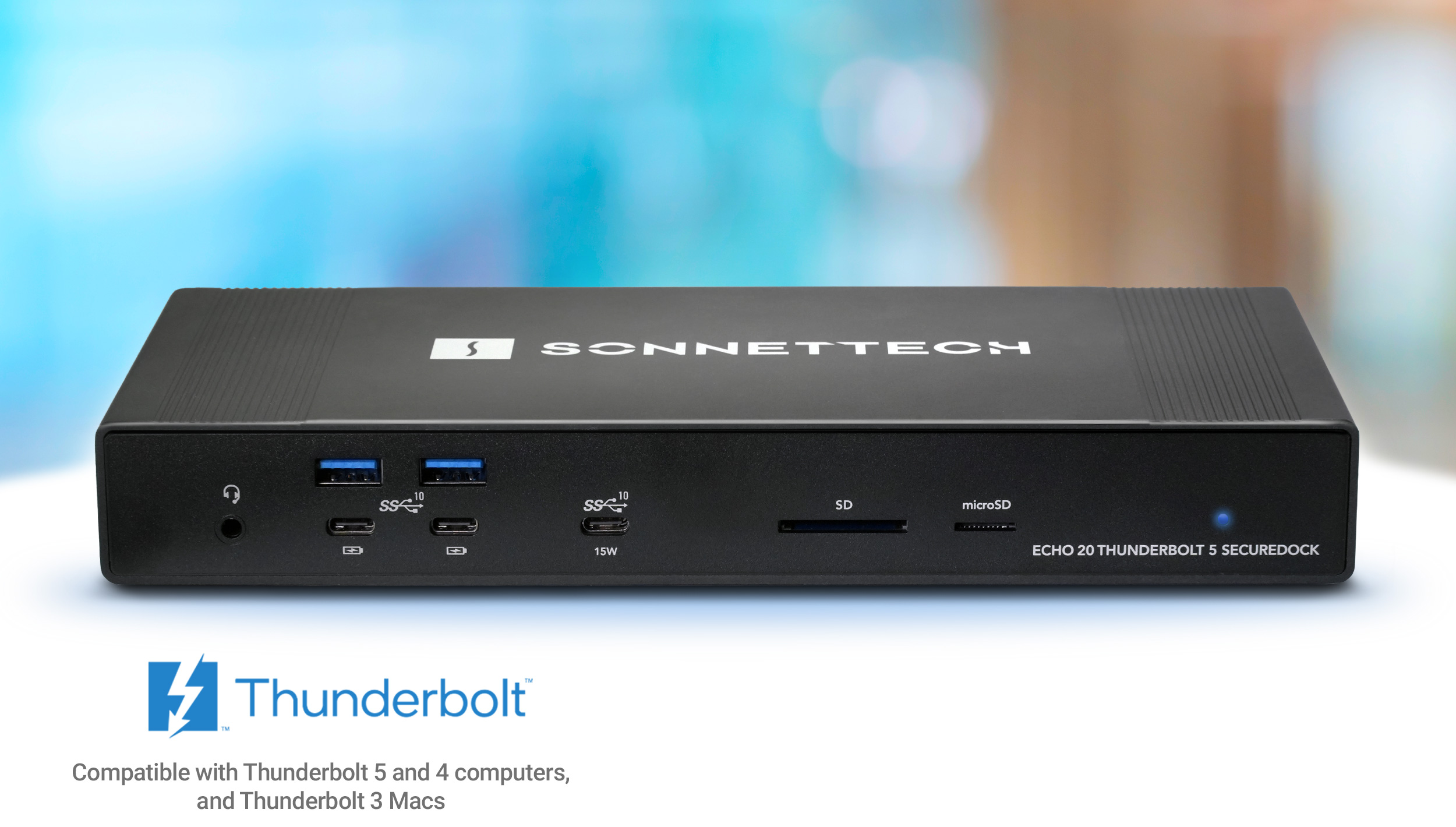 Front view of Echo 20 Thunderbolt 5 SecureDock.