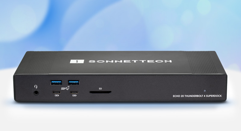 Echo 20 Thunderbolt 4 SuperDock front view.