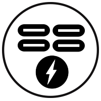 Four 7.5W charging 10 Gbps USB-C ports icon.
