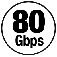 80 Gbps icon.
