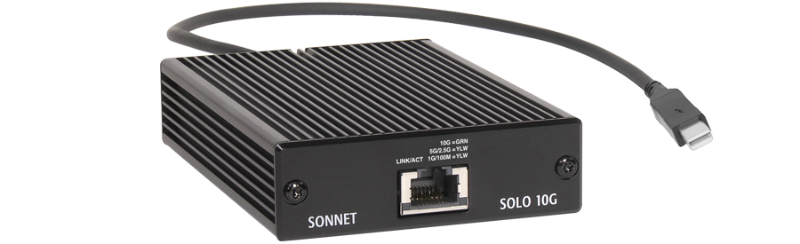 Solo10G (10GBASE-T 10Gb Ethernet Thunderbolt 2 Adapter) - Sonnet