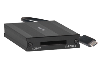 SxS PRO X Thunderbolt 3 Single-Slot Card Reader enclosure.