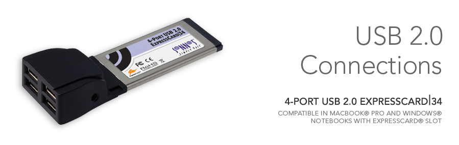 4-Port USB 2.0 ExpressCard/34