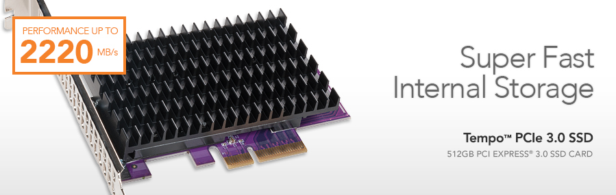 Tempo PCIe 3.0 SSD - Super Fast Internal Storage