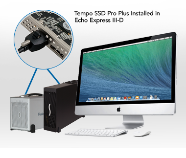 iMac with Echo Express III-D and Fusion QR